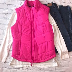 Aeropostale Hot Pink Puffer Vest Medium
